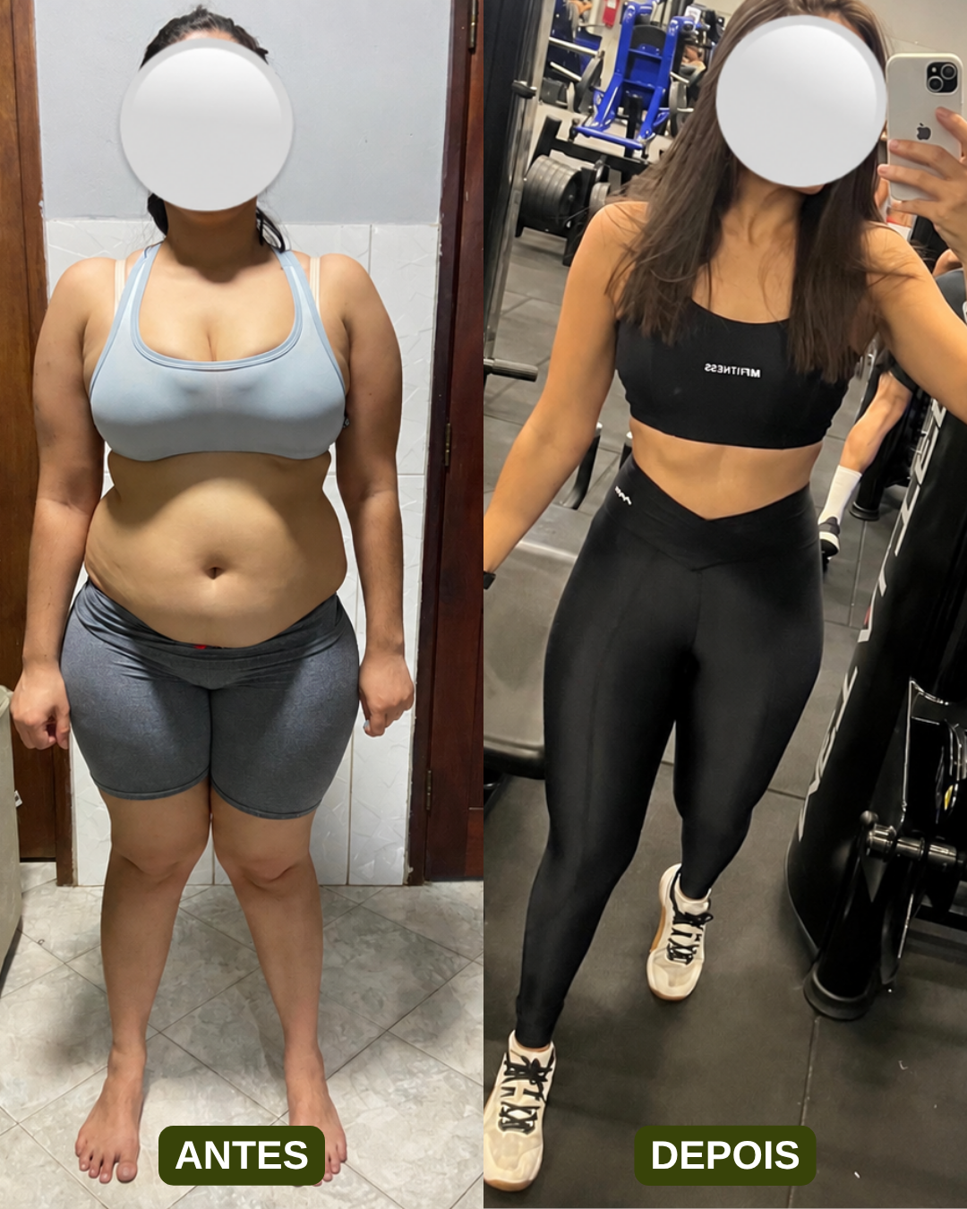 Resultado 1, antes e depois