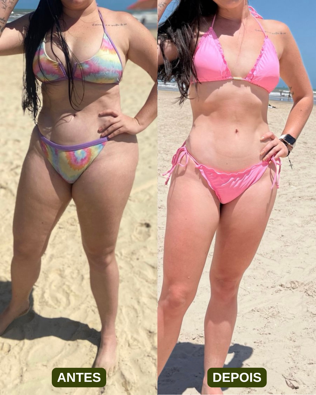 Resultado 2, antes e depois