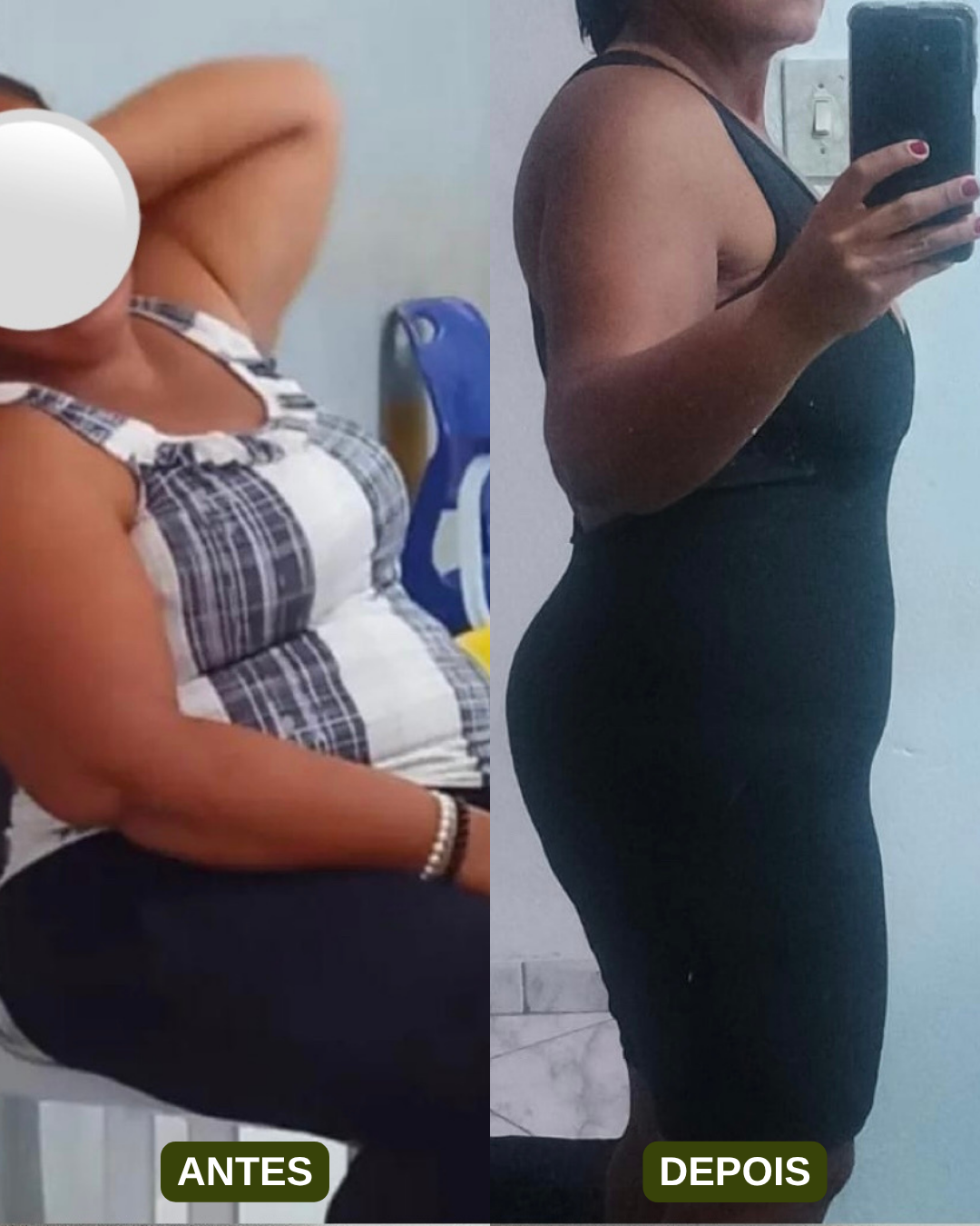 Resultado 5, antes e depois
